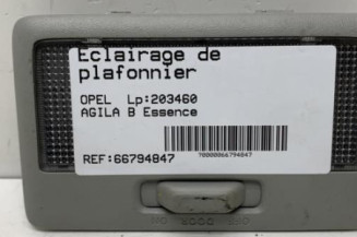 Eclairage de plafonnier OPEL AGILA B Photo n°1