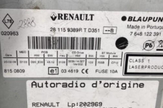 Autoradio d'origine RENAULT MEGANE 3