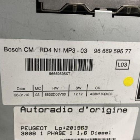 Autoradio d'origine PEUGEOT 3008 1