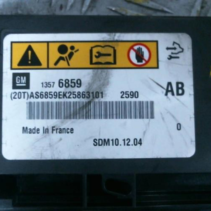 Boitier air bag OPEL MERIVA B Photo n°3