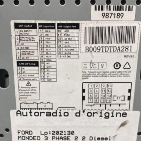 Autoradio d'origine FORD MONDEO 3