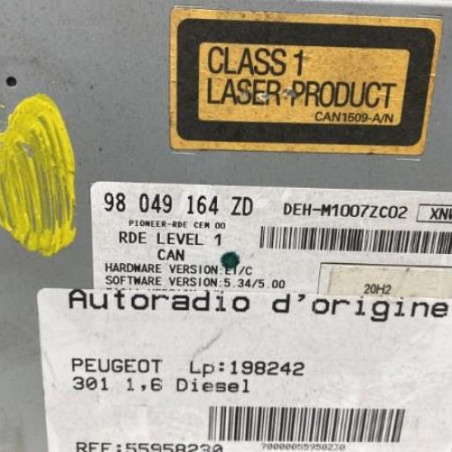 Autoradio d'origine PEUGEOT 301