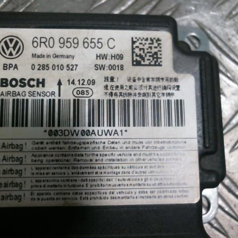 Boitier air bag VOLKSWAGEN POLO 5 Photo n°2