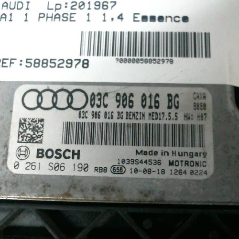 Calculateur moteur AUDI A1 1 Photo n°2