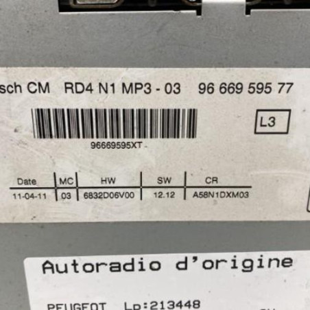 Autoradio d'origine PEUGEOT 3008 1