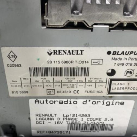 Autoradio d'origine RENAULT LAGUNA 3