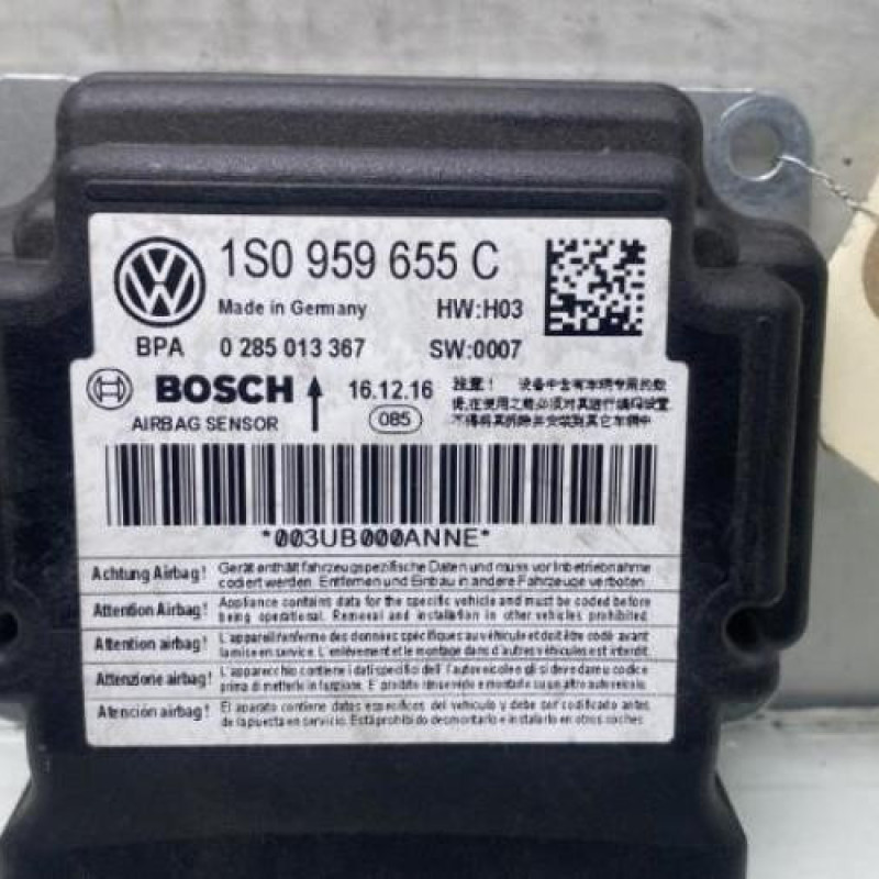 Boitier air bag VOLKSWAGEN UP Photo n°2