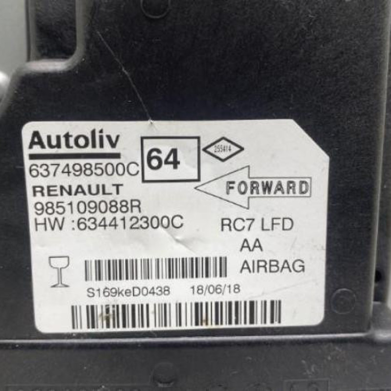 Boitier air bag RENAULT TALISMAN Photo n°2